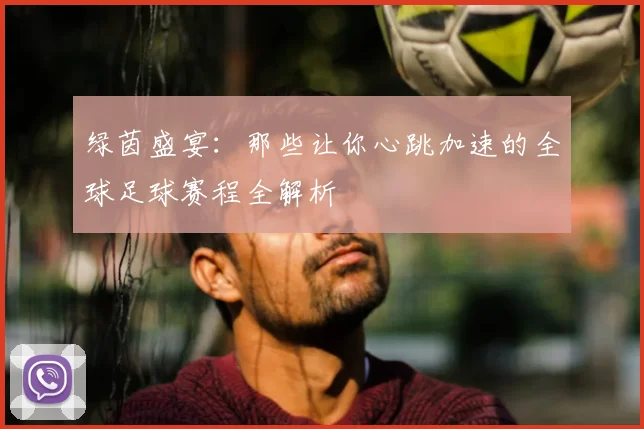 绿茵盛宴：那些让你心跳加速的全球足球赛程全解析