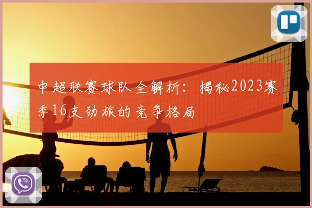 中超联赛球队全解析:揭秘2023赛季16支劲旅的竞争格局